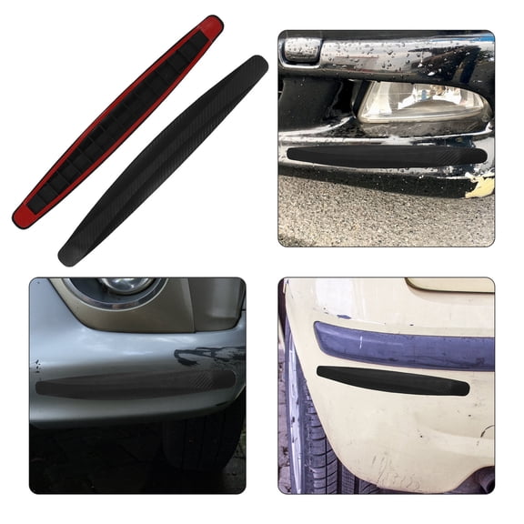 Raindrops 2-Pack Front and Rear Bumper Protector Strips, Anti-Scratch Self-Adhesive Car Bumper Guard, Corner Trim Sticker