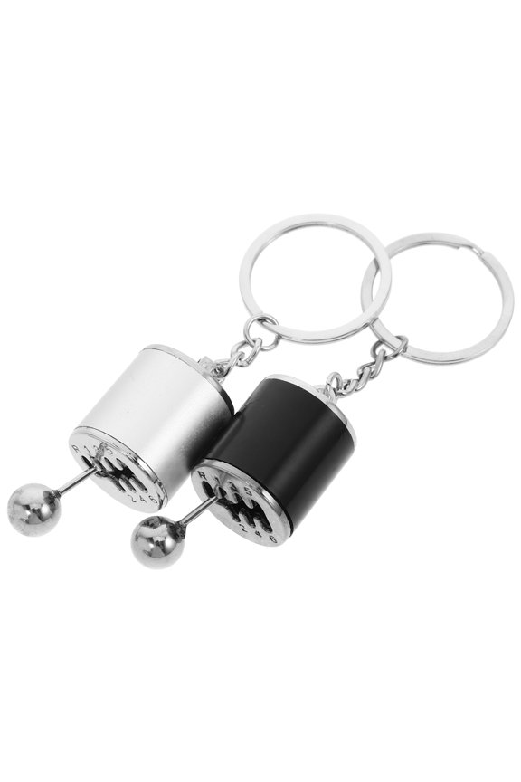2pcs Car Keychains Vehicle Gear Case Shifter Keychains Bag Hanging Key Ring Vintage Bag Keychains