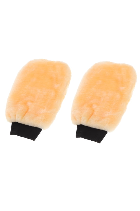 2pcs Car Wash Mitts Buffing Gloves Vehicle Cleaning Wash Pads Auto Washing Gloves