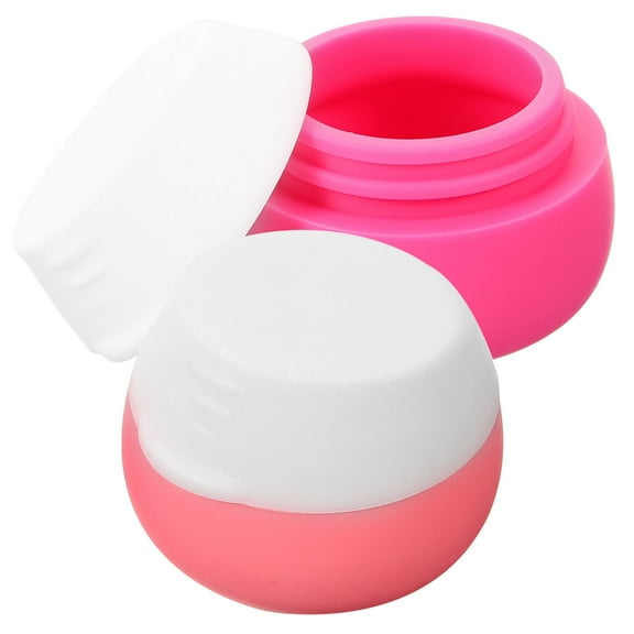 CHICHUMID 2Pcs Empty Small Cream Jars with Lids Refillable Cosmetic Containers for Lotion and Body Scrub Assorted Color