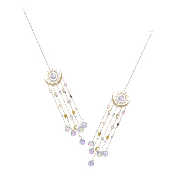 Raindrops White Crystal Window Decor 2 Pieces Sun Catcher for Bright Light Reflection