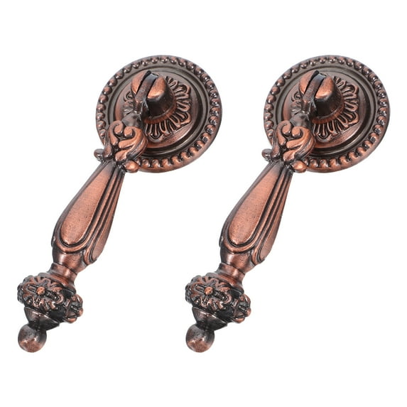 Raindrops 2-Pack Vintage Zinc Alloy Cabinet Handles Brown Antique Pulls for Home Decor
