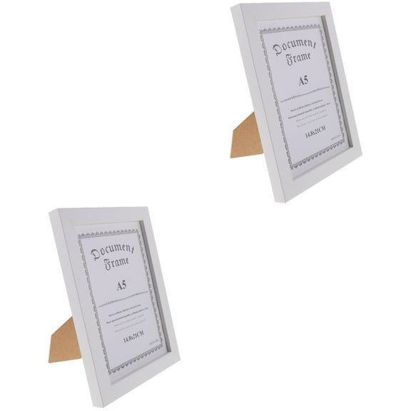 Raindrops 2-Pack Wooden Diploma Frame with Easel Stand, Graduation Certificate Holder, Business License Display, Picture Frame