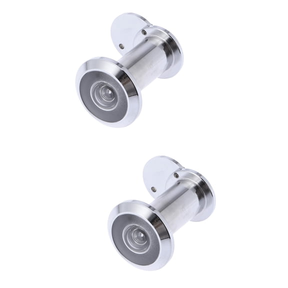 Raindrops 2pcs Door Viewer Wooden Door Security Door Peep Hole Pinhole for Home Office Hotel (Silver)