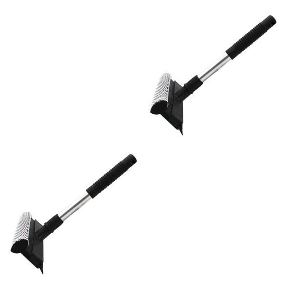 Raindrops 2-Pack Double-Sided Glass Brush Cleaner Window Wiper for Home and Kitchen, Practical Window Cleaning Tool, Black