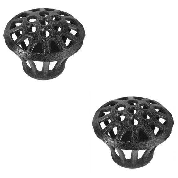 Raindrops 2-Pack Cast Iron Downspout Guard Strainer Gutter Cover Leaf Guard Roof