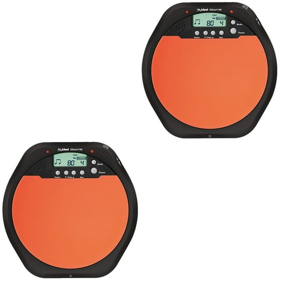 Raindrops 2pcs Drum Metronome Digital Electronic Drummer Practice Drum Pad for Beginner