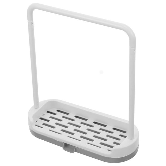 Raindrops 2-Pack Dual Dish Cloth Rack and Kitchen Sink Sponge Holder with Removable Drying Stands, Countertop Organizer for Dishcloths, Grey