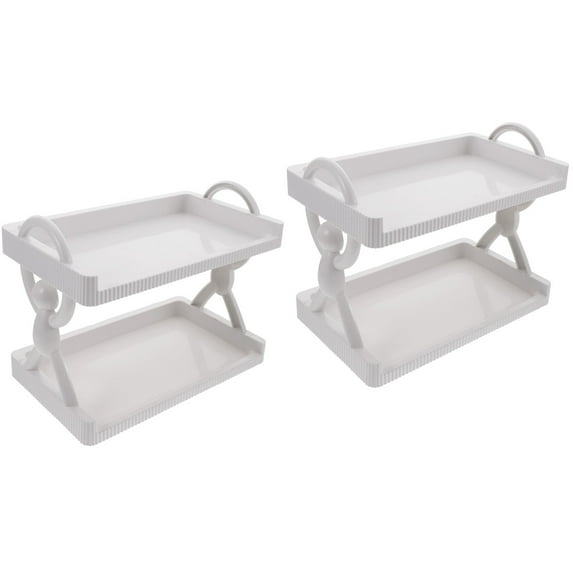 Raindrops 2pcs Dual Use Storage Rack Multi-layer Desktop Storage Hanging Organizer