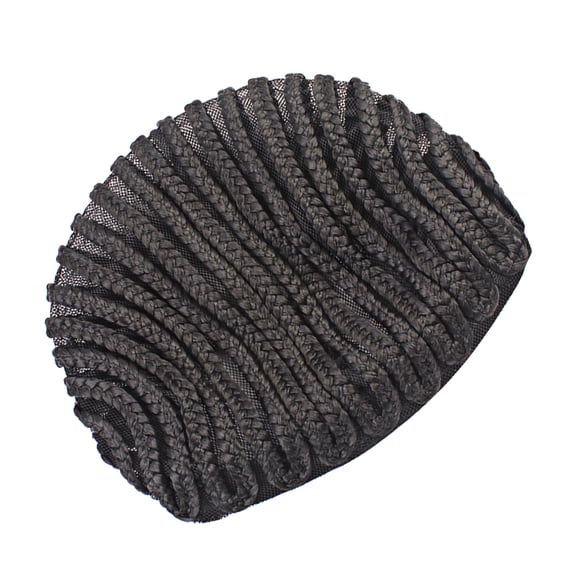 Raindrops Braided Hair Net Cornrow Braids Crochet Wig Cap Black 2Pcs for Braiding Wigs