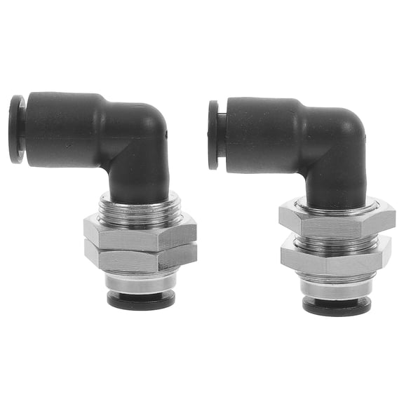 Raindrops 2pcs Elbow Pipe Fitting Pipe Joint Adapters Airline Push Fittings Air Pipe Connectors