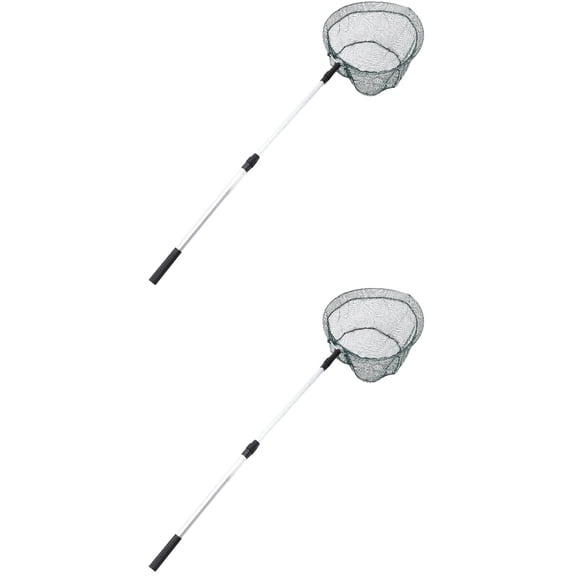 Raindrops 2pcs Fishing Landing Net with Telescoping Pole Handle Fishing Net Freshwater for Kids Men 1. 5M