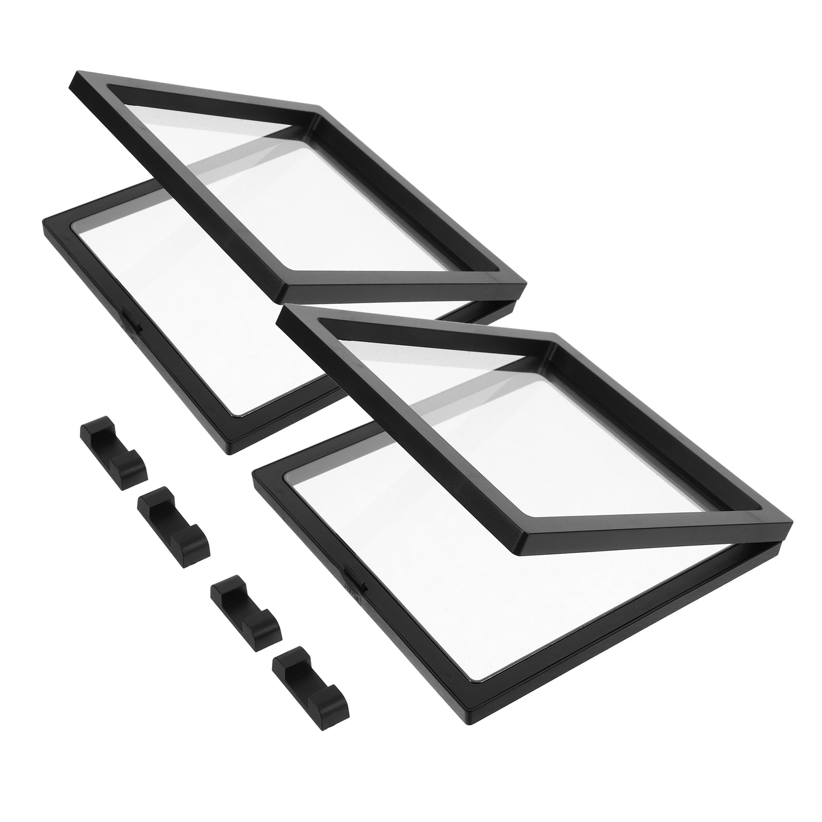 Raindrops 2pcs Floating Frame Display Case Coins Display Holder Stand ...
