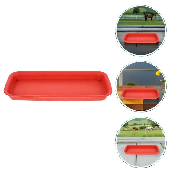 Raindrops Red Indoor Plant Water Trays with Non- Base, Set of 2 Stylish Plant Saucers for Home and Garden