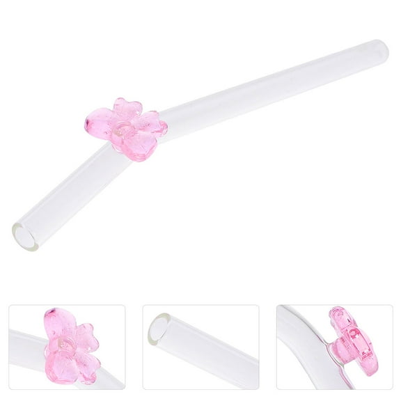 Raindrops 2pcs Glass Reusable Butterfly Straws Lovely Butterfly Shaped Milk Straws For Juice And Beverages Decorative Glass Straws For Parties Weddings