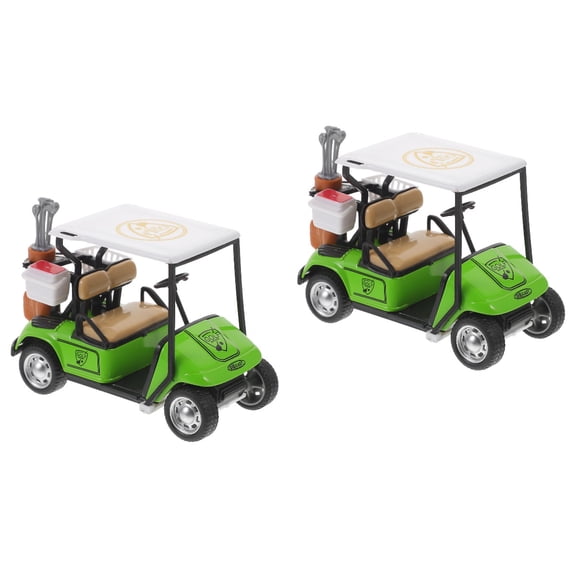 Raindrops 2pcs Golf Cart Statue Decoration Miniature Golf Cart Model Realistic Golf Cart Sculpture Ornament