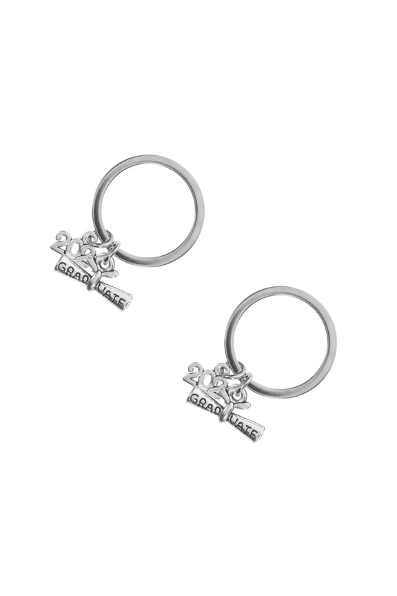 2-Pack Graduation Keychains Alloy Metal Key Graduation Party Favors Keepsake
