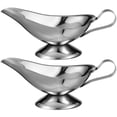 thumbnail image 1 of FOMIYES 2Pcs Stainless Steel Gravy Boat with Spout Large Capacity Sauce Container for Kitchen Serving, 1 of 8
