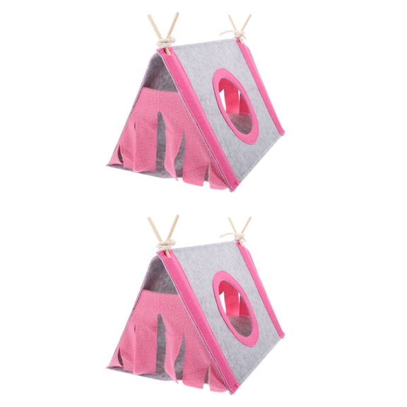 Raindrops 2pcs Hamster Bed Nest Pet Cage Chinchilla Tent Guinea Pig House Hideaway Habitat