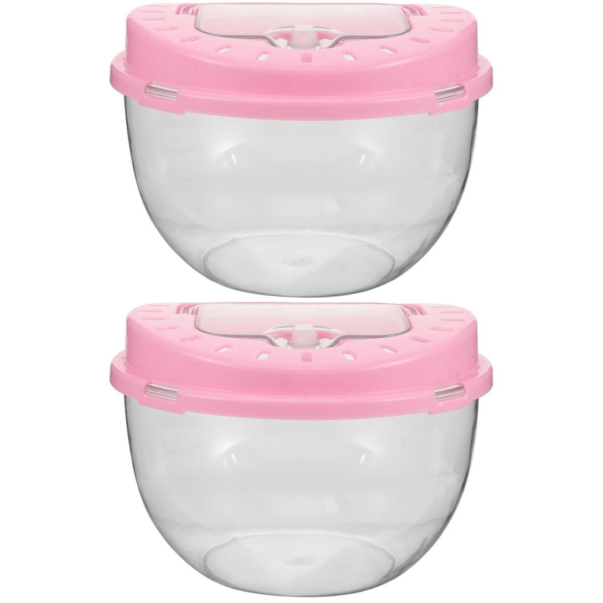 FOMIYES Pink Plastic Hamster Travel Case for Storage and Outdoor Use 2Pcs
