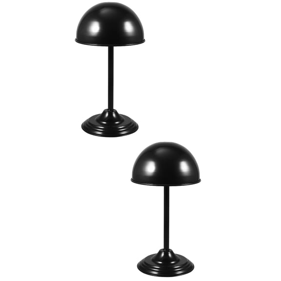 Raindrops 2-Pack Metal Hat Display Stand and Wig Holder Rack Tabletop Organizer for Hats and Wigs