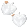 thumbnail image 1 of Raindrops Heart Wishing Bottle with Wooden Lid, Clear Glass 2pcs Set for Home Decor and, 1 of 8