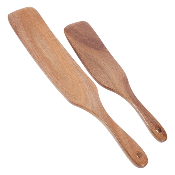 Raindrops Wooden Kitchen Tools Long Handle Cooking Spatula for Kitchen Use Light Brown Elegant Design Versatile 7.8 Inches