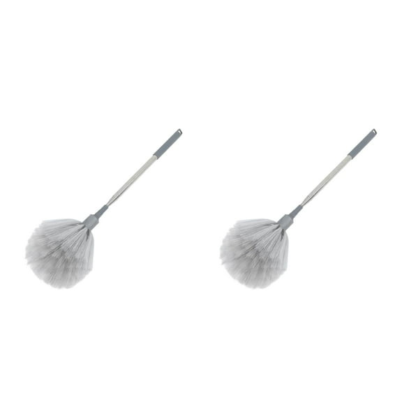 FOMIYES Ceiling Duster 2Pcs Grey Extendable Design for High Reach Dusting and Cobweb Removal