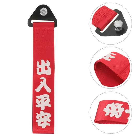 Raindrops Tow Strap Truck Towing Hook Heavy Duty Bumper Recovery Strap