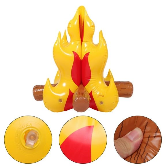 SHINYPASING Inflatable Fake Fire Decoration Multi Camping Accessory 2Pcs 17.7X16.5X16.5In