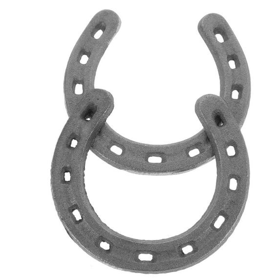 Raindrops 2pcs Iron Horseshoe Wall Decor Metal Horseshoe Shaped Pendant Wall Horseshoe Sculpture