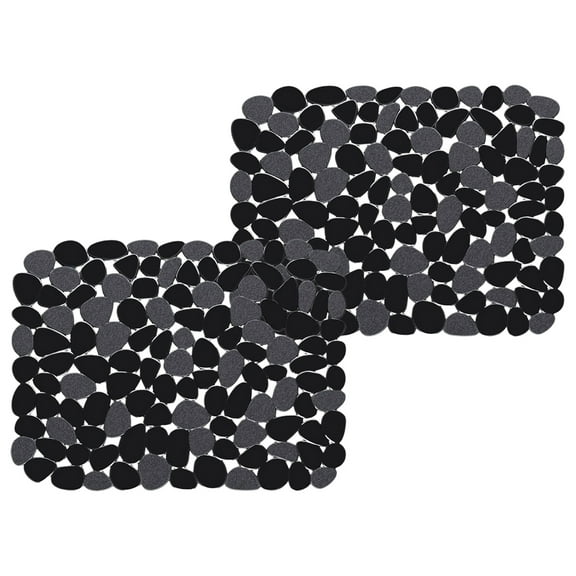 Raindrops 2pcs Kitchen Sink Pad Hollow Kitchen Sink Protector Anti-slip Plastic Sink Mat for Home