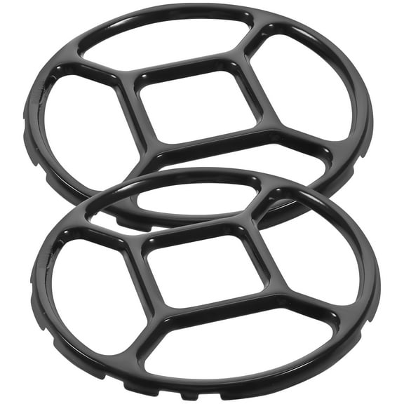 Raindrops 2-Piece Black Metal Wok Cooker Rack for Gas Stove, and Kitchen Accessory