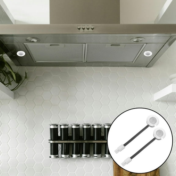 Raindrops 2pcs LED Range Hood Light High Brightness Led Bulbs For Kitchen Hoods Easy To Operate Under Cabinet Lighting Prevents Shadows Kitchen Cabinet Lights For Cooking Range Hood Accessories