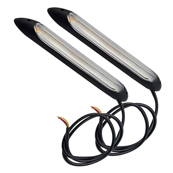 Raindrops 2pcs Light Strip Modification Lamp Car Running Lamp Vehicle Light Turn Signal Light