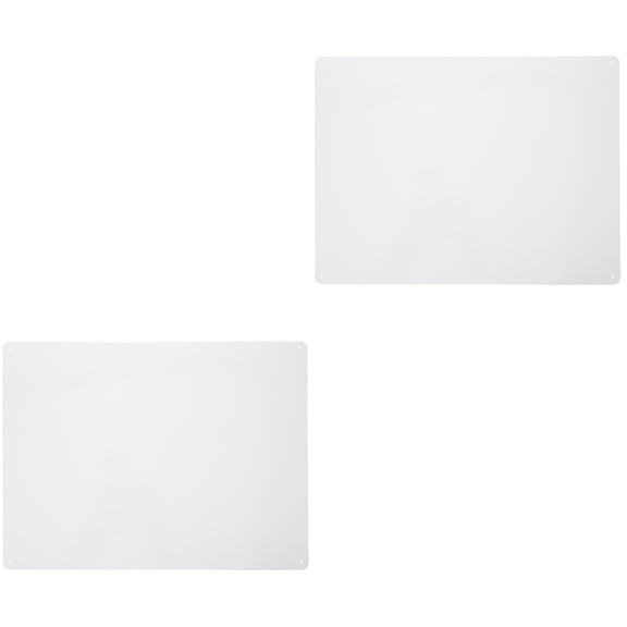 CHICHUMID DIY White Metal Blank Sign for Crafting and Decoration, 2Pcs