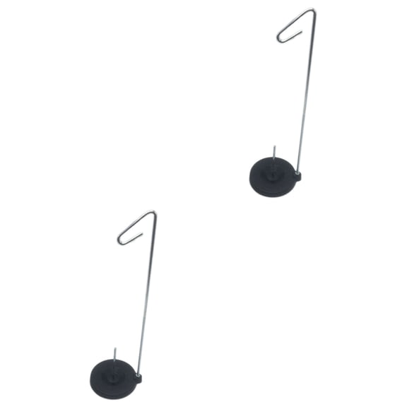 Raindrops 2pcs Metal Stand Rack Holds Organizer 1 Spool Cone Machine Sewing Storage Holder (Black)