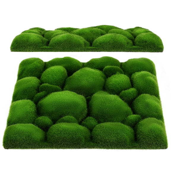 Raindrops 2pcs Moss Wall Panel Green Plastic Decoration Backdrop Micro Landscape for Weddings