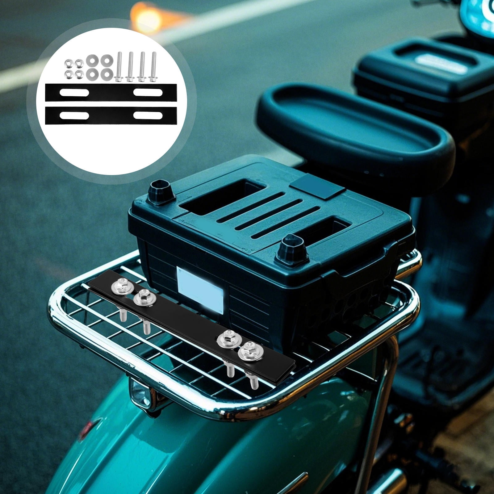 Raindrops 2pcs Motorcycle Tail Box Mount Rear Luggage Bracket For Electric Bike And Lightweight Motorcycle Rear Rack Hardware For Food Delivery