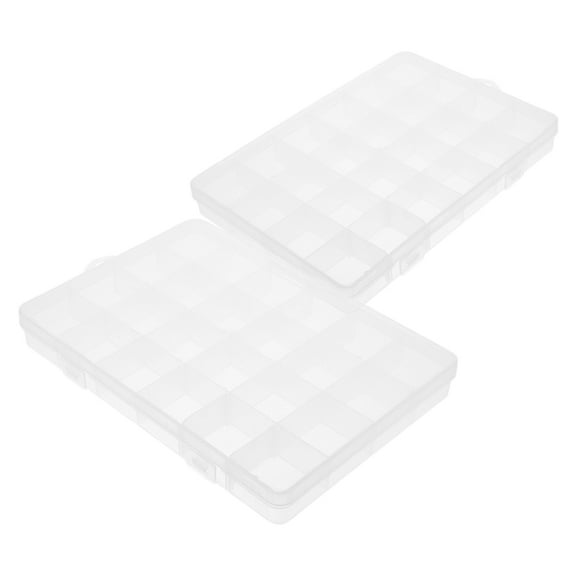 Raindrops 2pcs Multi-Compartment Tackle Box Organizer Plastic Parts Storage Case Portable Crafts Beads Organizer for Jewelry Fishing Lures Bait Storage