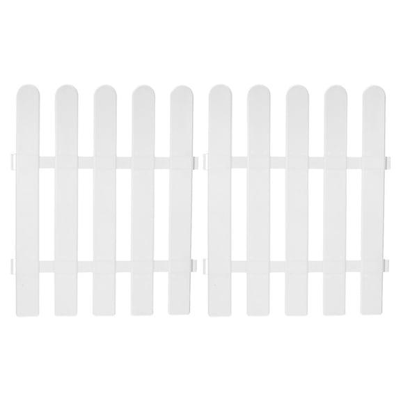 HONMEET Decorative Garden Edging White 2Pcs 19.7X15.7X0.5In