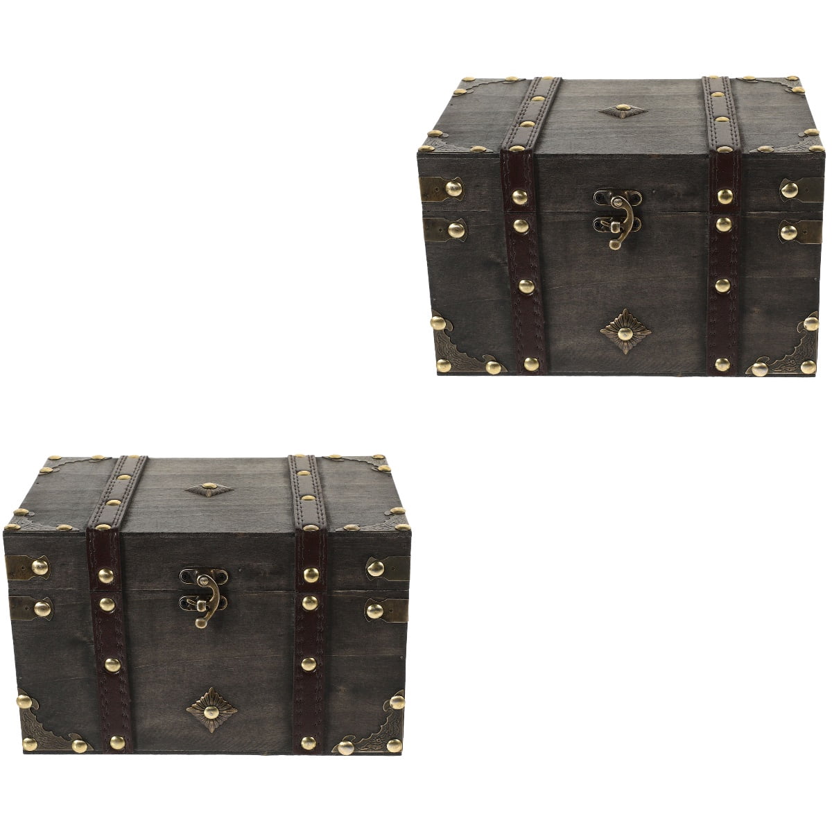 Raindrops 2pcs Multi-use Treasure Chest Box Vintage Style Large ...