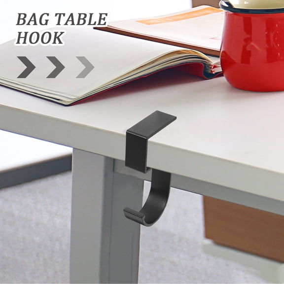 Raindrops 2pcs No Drill Desk Hooks Table Side Hooks Cabinet Hooks Compact and for Handbags Scarves Office Desk Home Stylish Design