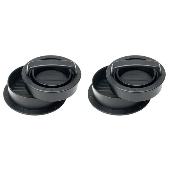 Raindrops 2pcs Non-stick Burger Meatballs Patties Press Maker and Sliders (Black)