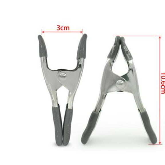 Raindrops 2pcs Outdoor Tent Metal Spring Clamps Strong Grip Backdrop Clips Photography Woodworking Spring Clamps A-Frame Tarp Holder For Home Camping Repairs