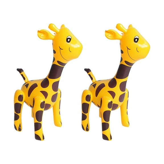 Raindrops 2-Pack Inflatable PVC Giraffe Balloons for Home Party Decoration, Animal-Themed Balloon Decor Set