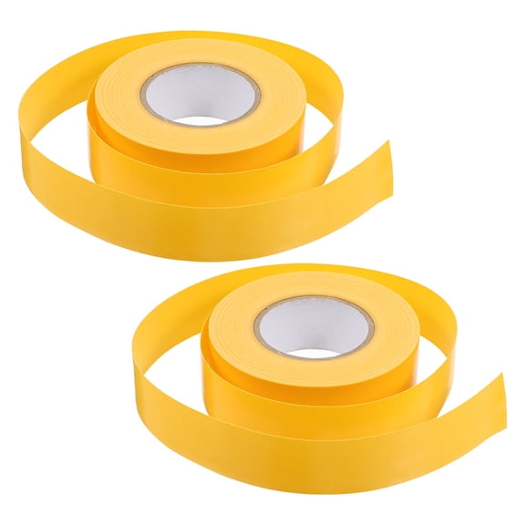 Raindrops 2pcs PVC Non-Adhesive Tape For Marking And Decoration Yellow Flagging Tape Colored Tape Mark Tapes Multi-Functional Marking Tape