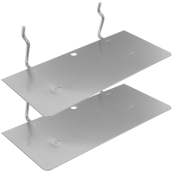 NIAIZEK Pegboard Shelves Wide Heavy Duty Pegboard Shelf Silver Iron 2Pcs