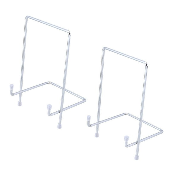 Raindrops Desktop Easel Photo Frame Brackets Iron Silver 2Pcs