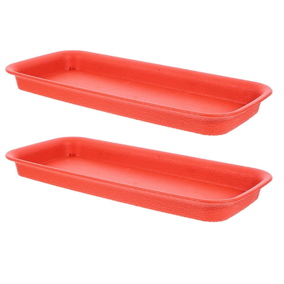 Raindrops 2pcs Plant Pots Saucers Rectangular Water Tray for Plants Drip Tray for Indoor and Outdoor Plants Keeps Floor Reusable Planter Water Trays
